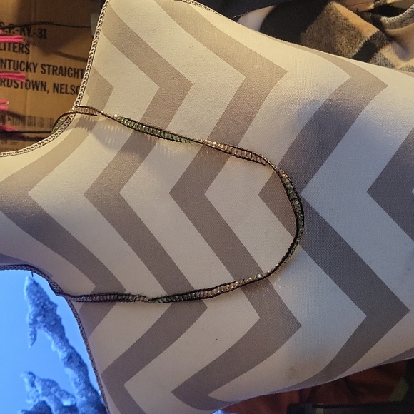 Crystal beaded twined in leather...awesome piece...Bella ryann - Picture 9 of 10